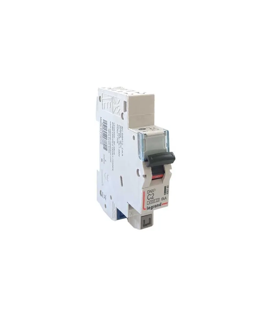 LEGRAND DNX3 Disjoncteur 2A auto Ph+N courbe C 4.5kA 230V - 406780