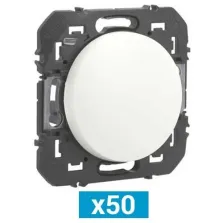Lot de 50 interrupteurs ou va-et-vient dooxie 10AX 250V~ finition blanc