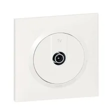 Prise TV étoile blindée dooxie livrée avec plaque carrée blanche