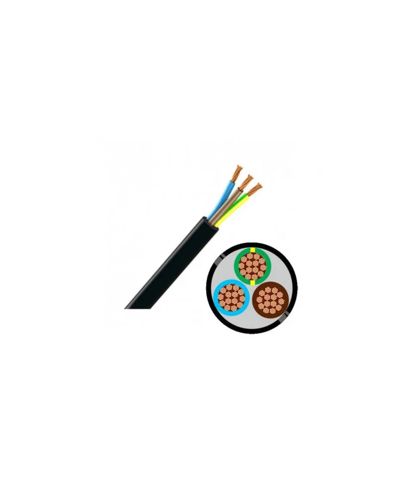 CABLE RIGIDE U-1000 R2V 3G25MM2 NOIR (PRIX AU M)