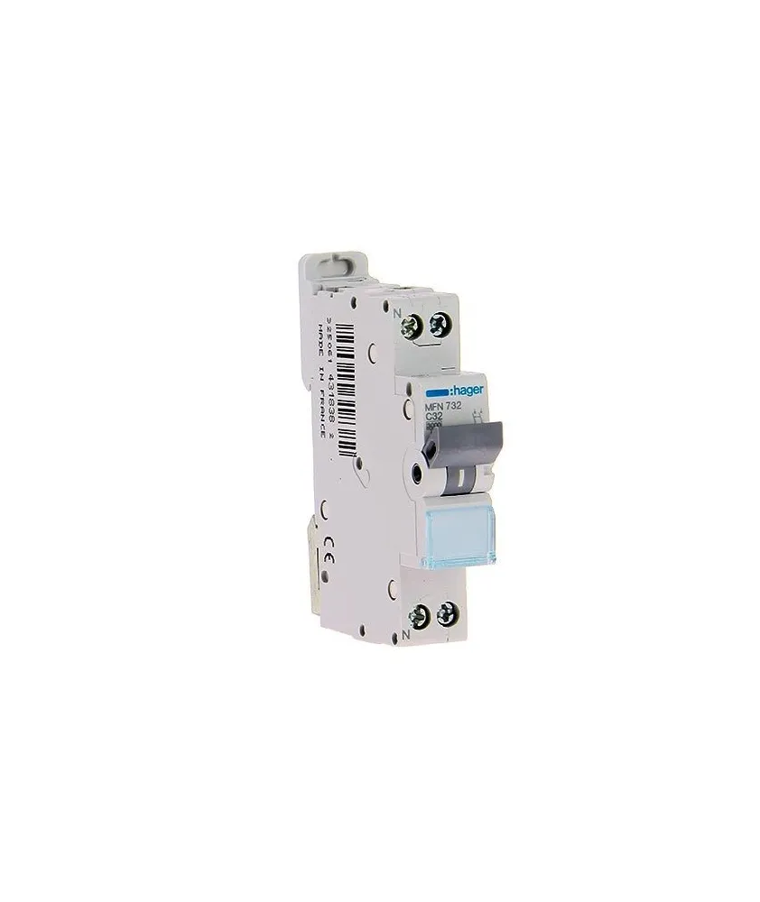 HAGER Disjoncteur 32A Ph+N courbe C 3kA 230V - MFN732