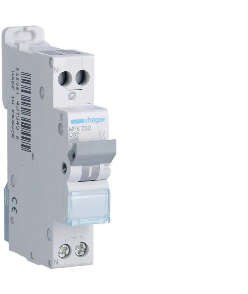 HAGER Disjoncteur 32A auto Ph+N courbe C 3kA 230V - MFS732