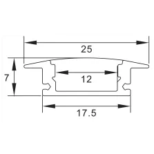 Profilé Aluminium Encastrable pour ruban 12V ou 24V 2m