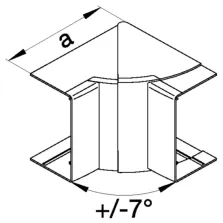 Angle intérieur pour goulotte de distribution lifea LFF 60X110