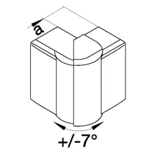 - Angle extérieur pour goulotte de distribution lifea LFF 60x90