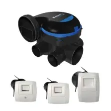 Kit VMC simple flux hygroréglable Aldes EasyHOME® Hygro Classic avec Bouches BAHIA