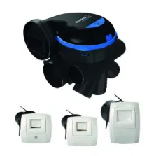 Kit VMC simple flux hygroréglable Aldes EasyHOME® Hygro Premium MW ELEC avec Bouches BAHIA