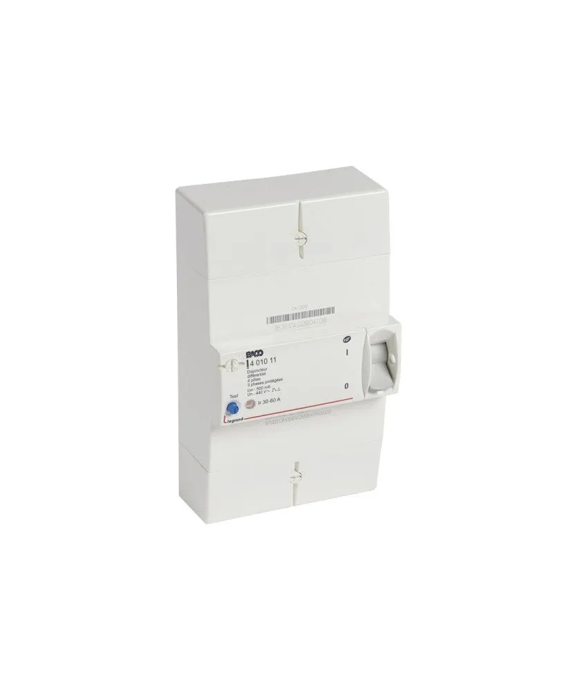 401011-Disjoncteur de branchement Enedis tétrapolaire différentiel 500mA instantané - 60A