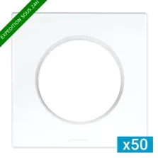 EUROHM Square Lot de 50 plaques simples blanc - 60296