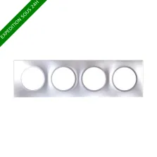 EUROHM Square Plaque quadruple silver - 60499