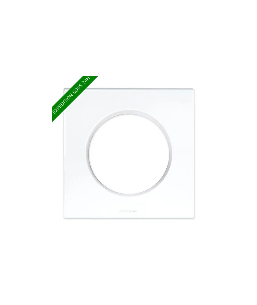 EUROHM Square Plaque simple blanc - 60295