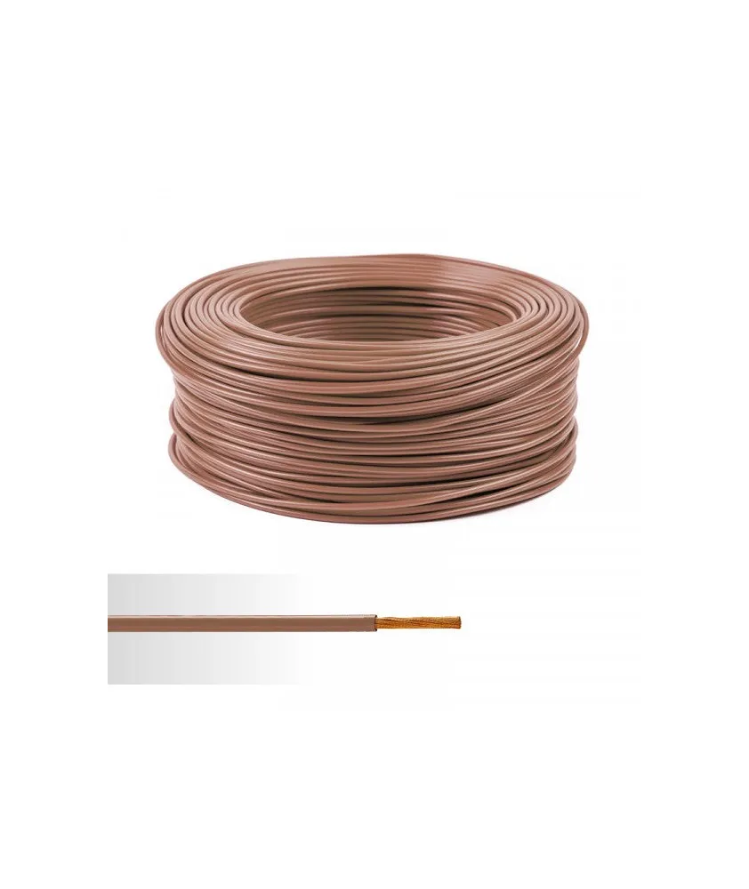 Fil électrique souple ho7v-k 10mm2 marron (prix au m)