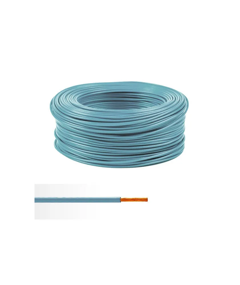Fil électrique souple ho7v-k 16mm2 bleu (prix au m)