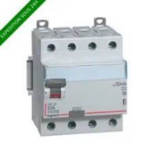 Interrupteur differentiel DX3-ID 4P 63A AC 300mA - LEGRAND - 411666
