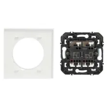 Legrand - Double interrupteur ou va-et-vient dooxie 10AX 250V~ livré avec plaque carrée